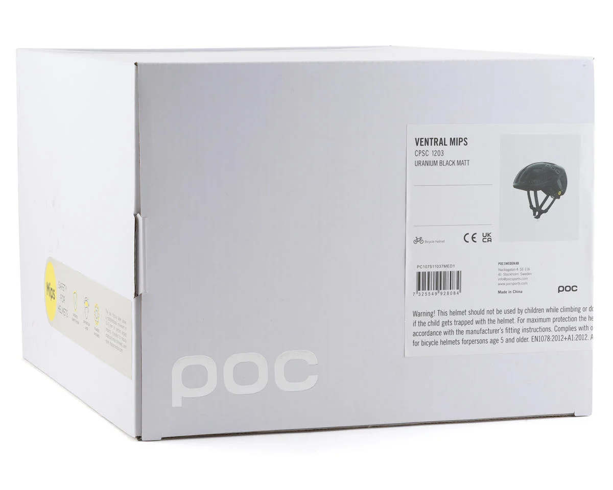 POC Ventral MIPS Helmet (Uranium Black Matte) (M) - view 4
